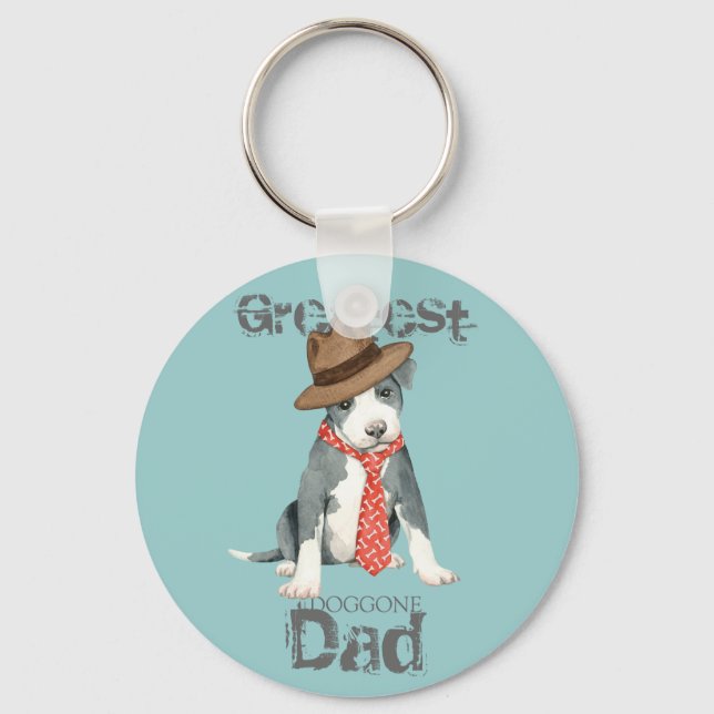 Pit Bull Vater Schlüsselanhänger (Vorderseite)