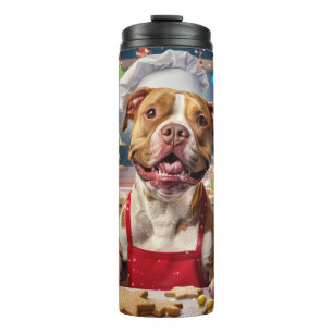 Pit Bull Weihnachtsbäckerei: Festliches Weihnachte Thermosbecher