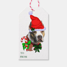 Pit Bull Weihnachtsgeschenke Tags Geschenkanhänger