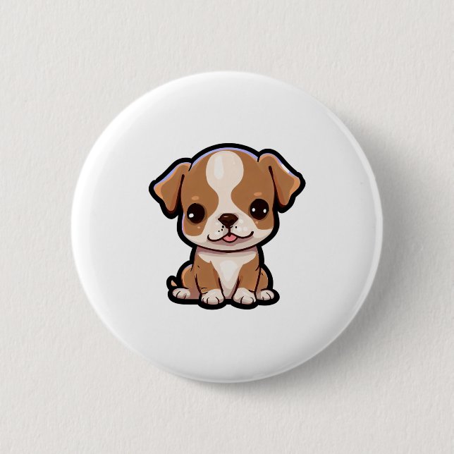Pit Bull Welpe #6  Button (Vorderseite)