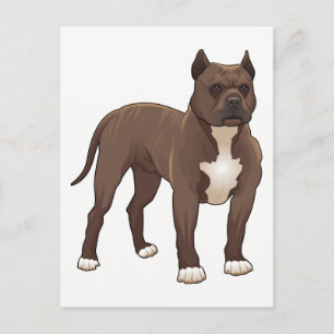 Pit Bull Welpe - Hallo, ich vermisse dich, Danke Postkarte