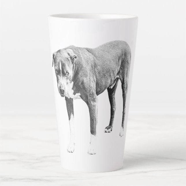 Pit Bull Winter Morning Tasse (Vorderseite)