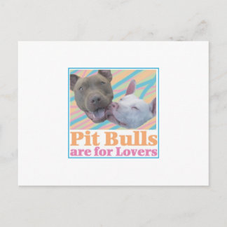 Pit Bulls sind für Lovers Postcard Postkarte
