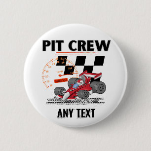 Pit Crew Geburtstagsparty Race Cars Matching Button