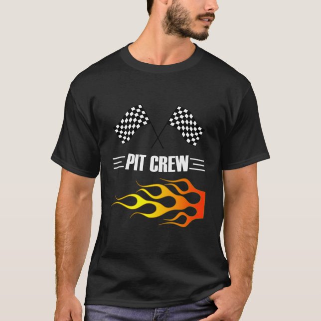 Pit Crew Hoodie für die Ausrichtung von Race Car P T-Shirt (Vorderseite)