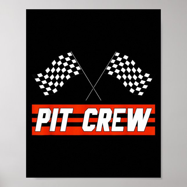 Pit-Crew-Rennwagen - Party-Hosting Poster (Vorne)