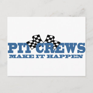 Pit-Crews machen es möglich Postkarte