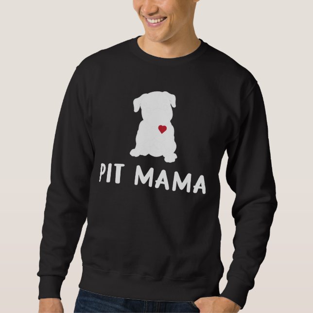 Pit Mama Pit bull Mama Hund Adoption Hund Eltern Sweatshirt (Vorderseite)
