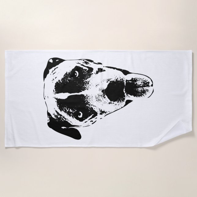 Pit Mix Tinte Kunst Strandtuch (Vorderseite)