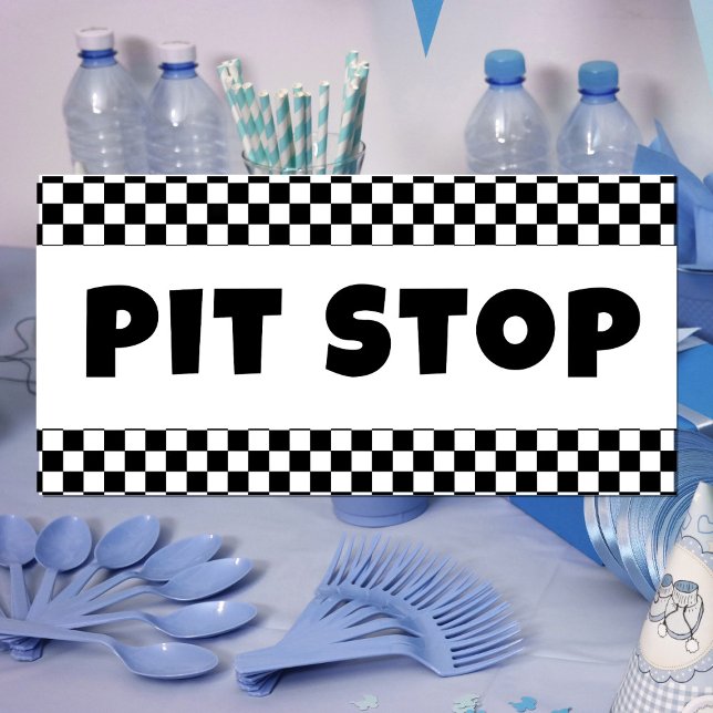 Pit Stop Party Welcome Banner | Racing Birthday  (Von Creator hochgeladen)