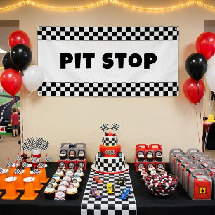 Pit-Stop-Party-Willkommensbanner Renn-Geburtstag Banner