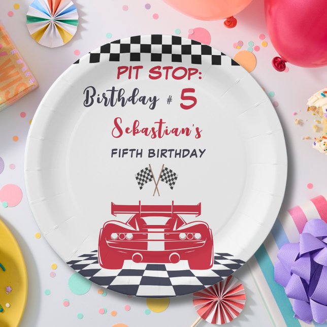 Pit Stopp Race Kindergeburtstag Pappteller (Von Creator hochgeladen)