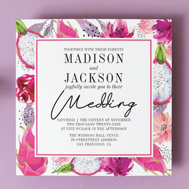 Pitaya Summer Wedding Einladung (Von Creator hochgeladen)