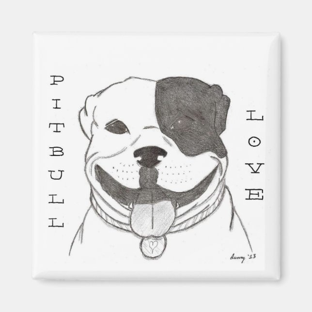 Pitbill Liebe Magnet (Vorne)