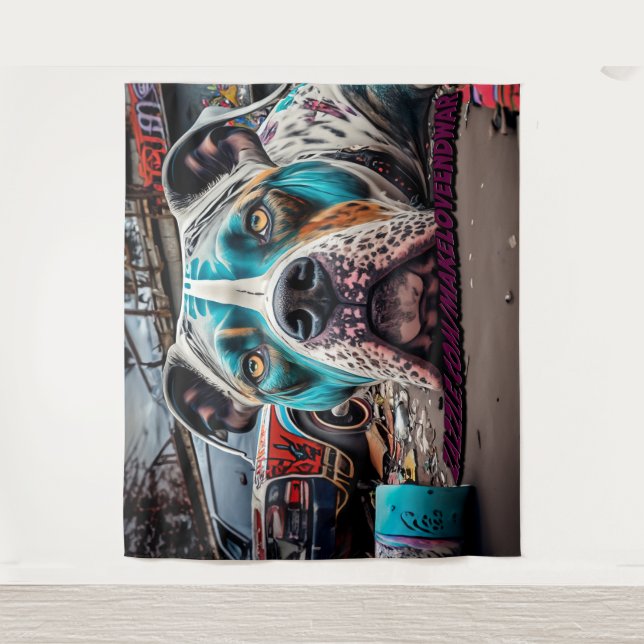 PitBlue Wandteppich (Vorderseite)