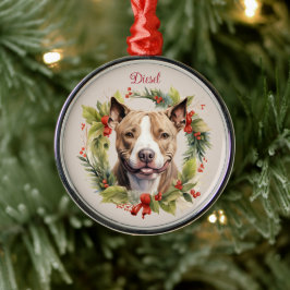 Pitbuler Weihnachtsmann-Gedenkstätte Hundezüchtung Ornament Aus Metall