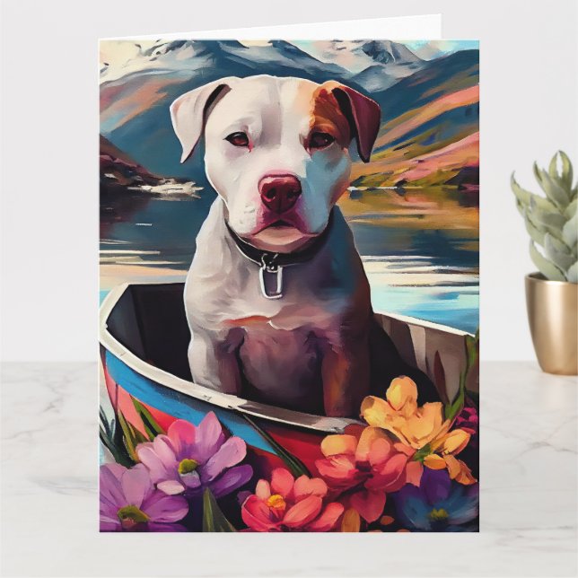 Pitbuli auf dem Paddel: Ein Landschaftliches Abent Karte (Kleine Pflanze)