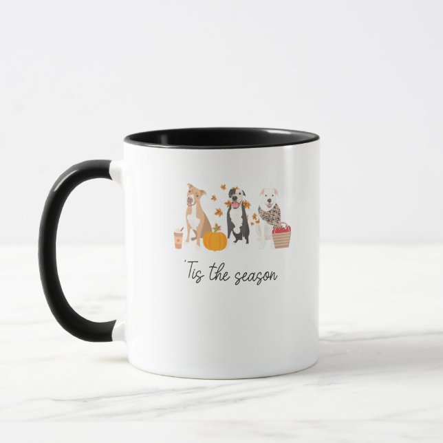 Pitbuli Dog Herbst Erntedank Saison Tasse (Links)