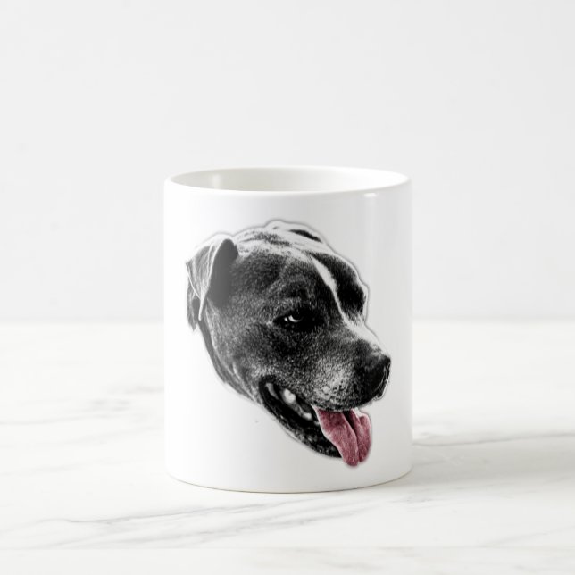 Pitbuli Mix Portrait Tasse (Mittel)