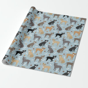 Pitbuli Paws and Bones Geschenkpapier