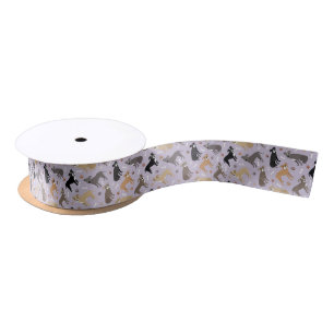 Pitbuli Paws and Bones Satin Ribbon Satinband