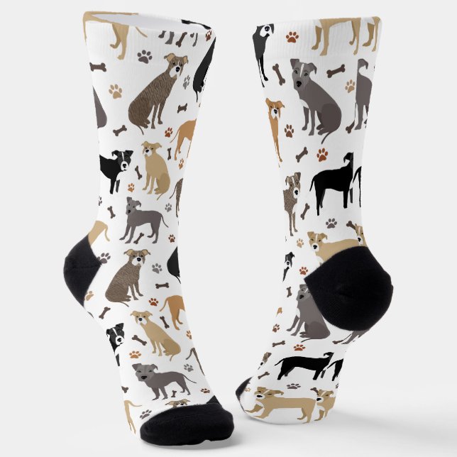 Pitbuli Paws and Bones Socken (Gewinkelt)