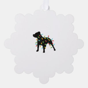 Pitbuli Weihnachtslicht Weihnachtsgeschenk Hund Lo Ornament Karte