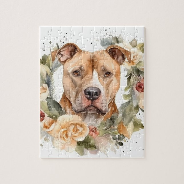 Pitbuli Weihnachtsmann Weihnachtsfest (Vertikal)