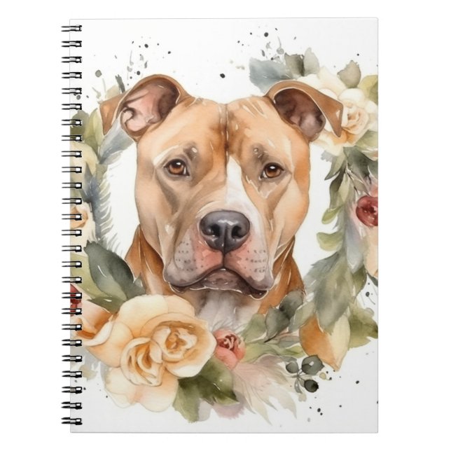 Pitbuli Weihnachtsmann Weihnachtsfest Notizblock (Vorderseite)