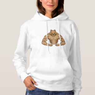 Pitbull als Bodybuilder extrem Hoodie