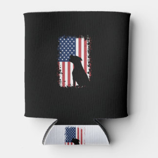 Pitbull American Flag Silhouette Dosenkühler