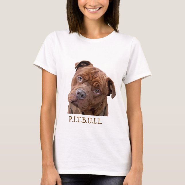 Pitbull "Benz" der Zäune für Fido Geschenkartikel T-Shirt (Vorderseite)