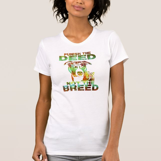 PITBULL BESTRAFEN DEN BRIEF NICHT DIE ZUCHT T-Shirt (Vorderseite)