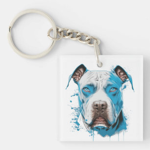 Pitbull Blanc aux Yeux Bleus Papa Pitbull