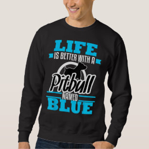 Pitbull Blue Dog Mama Vater Rescue Awareness 35 Sweatshirt