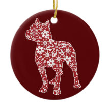 Pitbull, Boho Weihnachtsschneeflocken