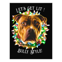 Pitbull Bully Funny Christmas Personalisieren