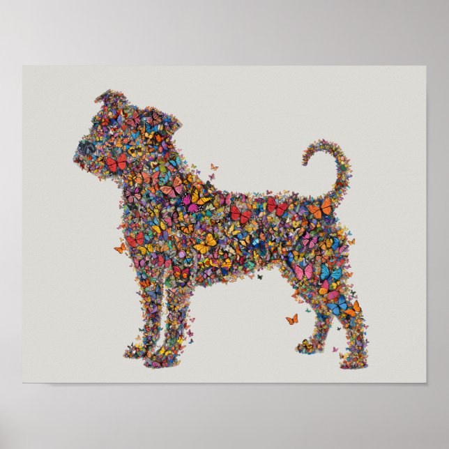 Pitbull Butterfly Silhouette Art | Bully Dog Lover Poster (Vorne)
