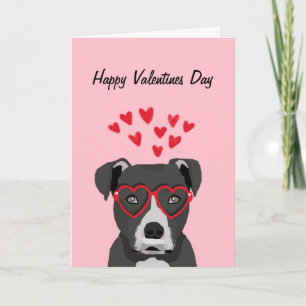 Pitbull - carte des valentines noires