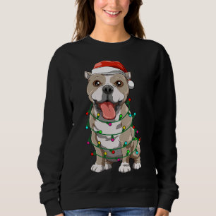 Pitbull Christmas Santa Pitbull Dog Lovers Christm Sweatshirt