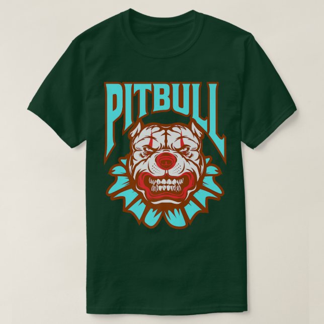 Pitbull Clown, Hundegesicht, Hundebesitzer, Hausti T-Shirt (Design vorne)