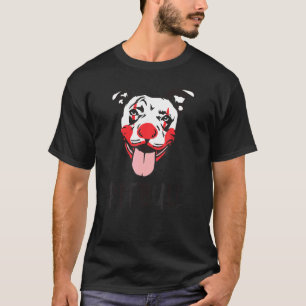 Pitbull Clown Hundegesicht Lustiger Hundebesitzer T-Shirt
