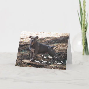 Pitbull comme ma carte de Fête des pères papa