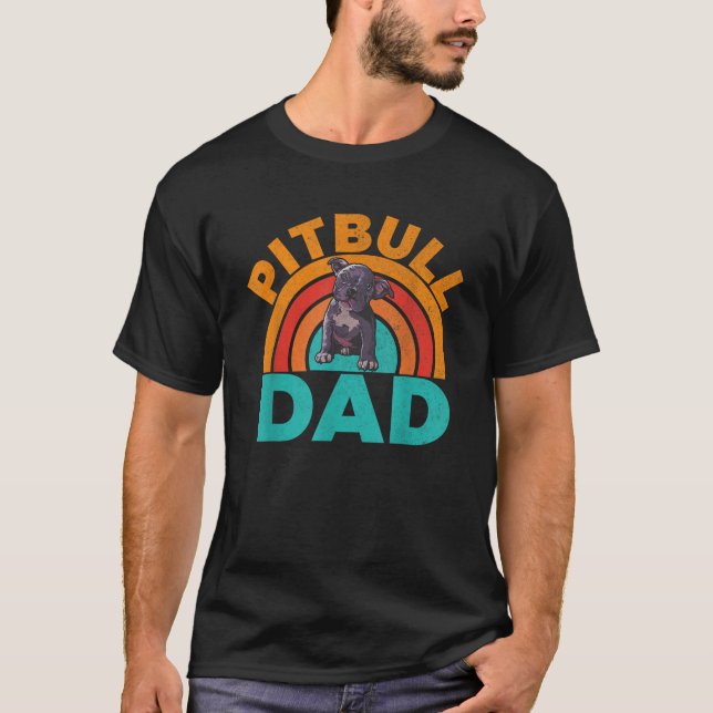 Pitbull Dad Pitbull  T-Shirt (Vorderseite)