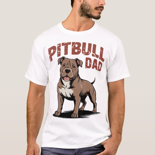 Pitbull Dad T-Shirt (Vorderseite)