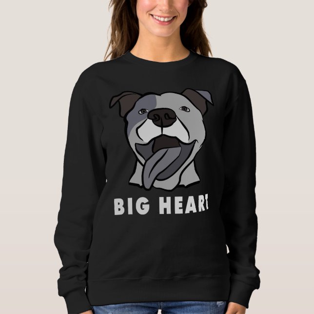 Pitbull Dog Big Heart Dog Sweatshirt (Vorderseite)