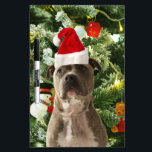 Pitbull Dog Christmas Tree Ornaments Snowman Memoboard<br><div class="desc">Pitbull Hund Weihnachtsbaumschmuck Schneemann Doormat.Niedlich Pitbull Hund mit Weihnachtsbaumschmuck Schneemann im Hintergrund.</div>