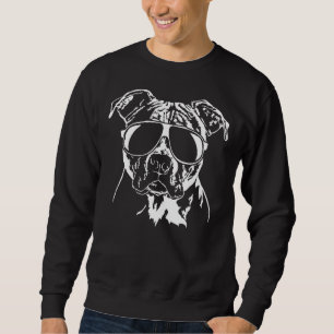 Pitbull Dog Mama Funny American Pitbull Terrier Wi Sweatshirt