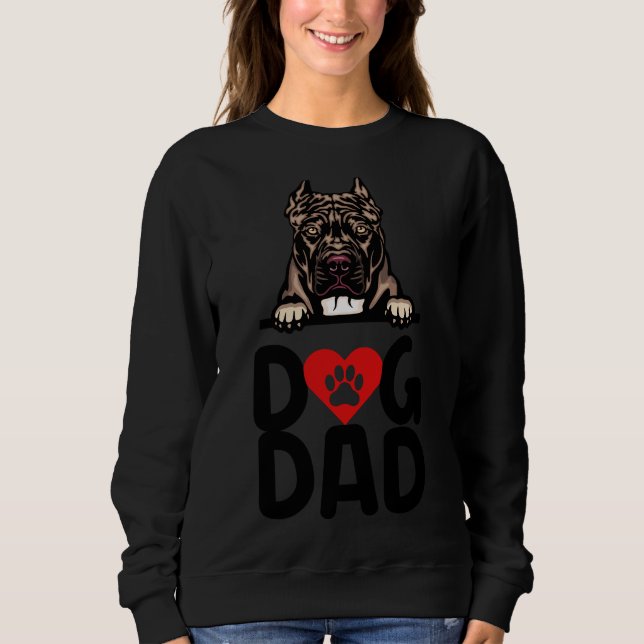 Pitbull Dog Men Pit Bull Terrier Vater Grube B Sweatshirt (Vorderseite)