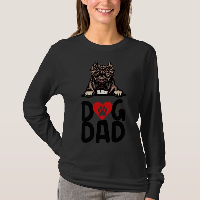 Pitbull Dog Men Pit Bull Terrier Vater Grube B T-Shirt (Vorderseite)